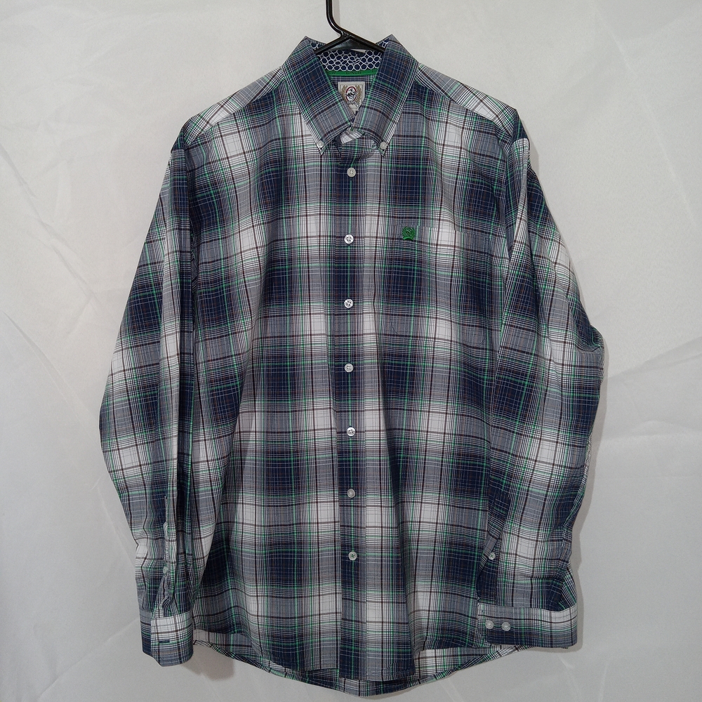 Cinch Shirt Mens Medium Button Up Long Sleeve Western Cowboy Rodeo Plaid